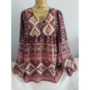 Tantrums Womans Long‎ Sleeve Blouse Size XL